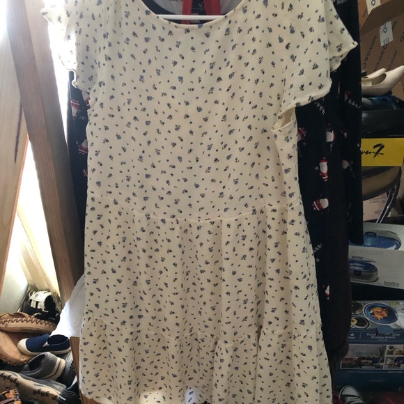 First Pic Copy American Eagle Fit & Flare Tiered Babydoll Knee Length Dress EUC - Picture 4 of 12